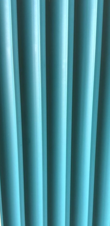 Bardage Mural PVC Lames Concaves Bleu Turquoise — Concave Board KX-10 — Lames concaves — Concave Board DECNO