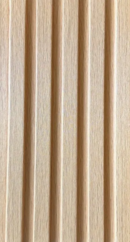 Bardage Mural Slat Imitation Bois Chêne Blond Naturel — Slat Board KM-9 — Tasseaux muraux — Slat Board DECNO