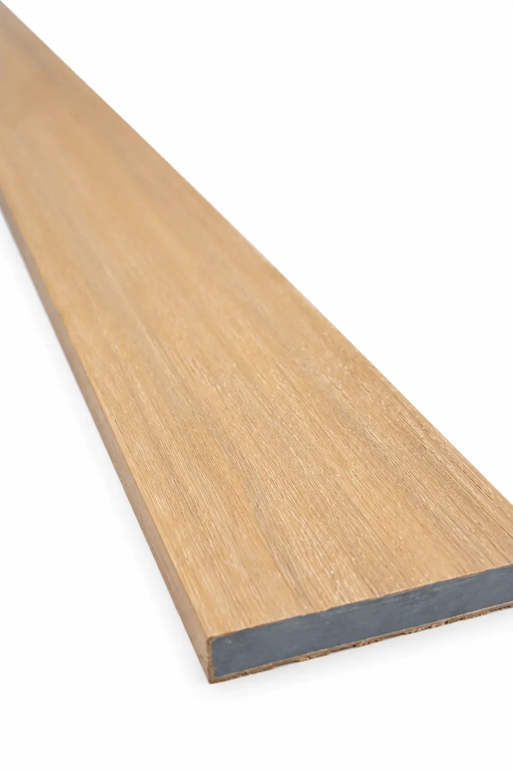 Lame Façade Plate Composite Simple Face — Teak — Lames de façade plates DECNO