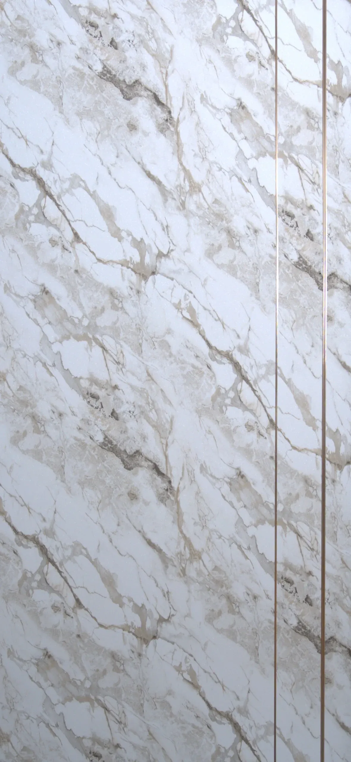Panneau Mural SPC Imitation Marbre Blanc Rainures Dorées — Sheet Board ST-09 — Panneaux muraux SPC DECNO
